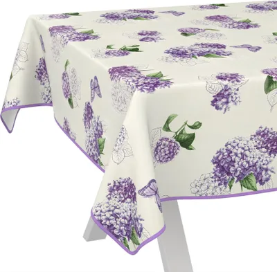 Produktbild von Tischdecke Fotoprint Flieder Blume Lila 160x120cm mit Band-Kante Wachstuch abwaschbar