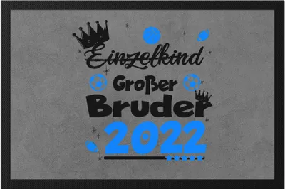 Produktbild von Einzelkind Wird Großer Bruder 2022 Fußmatte Ankündigung Schwangerschaft Bruder Fußball Babynews