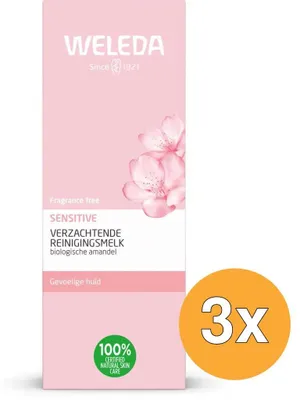 Produktbild von 3x Weleda Sensitive Beruhigende Reinigungsmilch (75 ml)