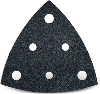 Produktbild von MENZER Black Klett-Schleifblätter, 82 mm, 6-Loch, f. Deltaschleifer, Siliciumcarbid (50 Stk.) K100