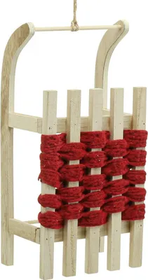 Produktbild von Deko Schlitten Holz Weihnachtsschlitten Rodel Weihnachtsdeko L42×B17×H12cm
