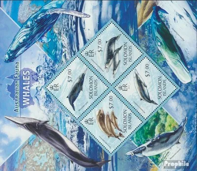 Produktbild von Briefmarken Salomoninseln 2013 Mi 1987-1990 Kleinbogen (kompl. Ausg.) postfrisch Wale