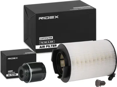 Produktbild von RIDEX Filterset Inspektionspaket Filtersatz für VW GOLF VI (5K1) TIGUAN (5N) Passat Variant (3C5) GOLF PLUS (5M1, 521) für AUDI A3 Sportback (8PA)