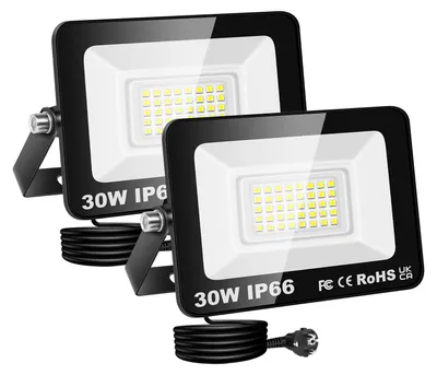 LED Außenstrahler 2er-Pack 30W 3000lm kaltweiß IP66
