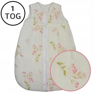 Produktbild von Ankras Musselin Schlafsack 56-62 1 TOG Baumwolle