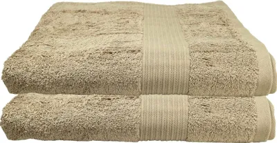 Produktbild von 2er Set Julie Julsen Duschtuch 70 cm x 140 cm Sand,70x140