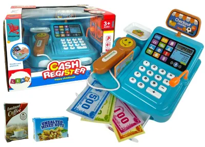 Produktbild von Leantoys Registrierkasse Keksverpackungswaage Batteriescanner