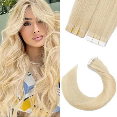 Productafbeelding van Solidchoice - Tape-In Echte Haar Extensions, 20 Stuks, 50 cm