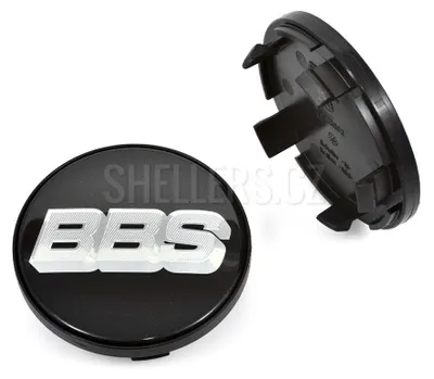 Obrázek produktu pro Středová krytka alu kola Ø 60/70mm, BBS 10023603 plast, s logem, černá mat/chrom