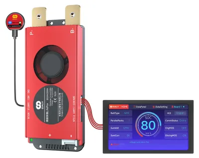 BMS 8S 24V 200A, 4,3" Display, RS485 CAN, WLAN Bluetooth