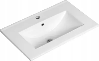 Zdjęcie produktu dla Umywalka naszafkowa 60x39x17 biała prostokątna ceramiczna Omeble