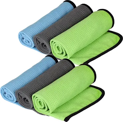 Produktbild von Mikrofasertuch 40x60 cm Premium Mikrofaser Glastücher mit 400g/m² in Profiqualitä – fusselfreie Scheibentücher für Haushalt, Büro und Auto