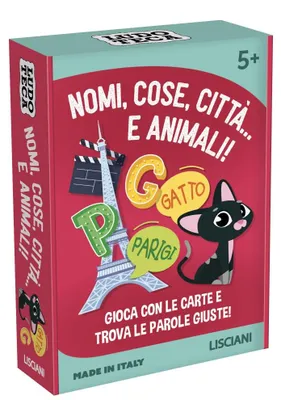 Image de Nomi, Objets, Villes... et Animaux (Édition italienne) – Jeu de société – Lisciani – À partir de 5 ans