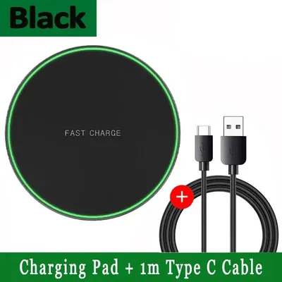 Produktbild von 30W Qi Wireless Charger Schnellladegerät, Kabellose Ladestation mit USB-C für iPhone 15/14/13, Samsung Galaxy, Xiaomi