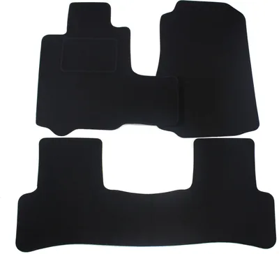 Image de Tapis De Sol Noir Velours Pour Honda CR-V 2006-2012 3pcs, Ajustement précis, Base Antidérapante, Renforcée dans la Zone de la Pédale