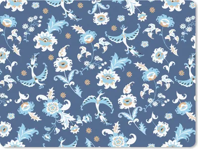Produktbild von MuchoWow® Mauspad Mousepad Muster - Vogel - Blumen 23x19 cm - Mousepads - Maus Mat - Pad - Mausunterlage - Schreibtischunterlage - Mauspad