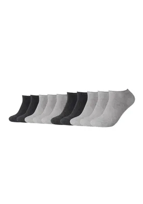 Produktbild von Camano Sneakersocken 10er-Pack Classics mit weichem Komfortbund hellgrau 43-46