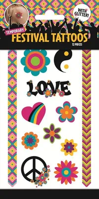Produktbild von 1 Bogen Tattoos Peace and Love