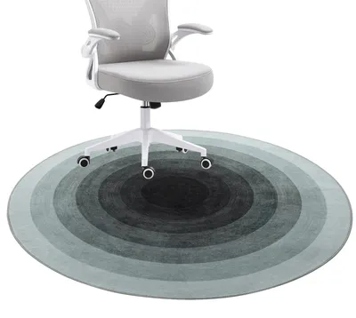 Image de Tapis de sol rond pour surfaces dures, antidérapant, noir, 120 cm de diamètre