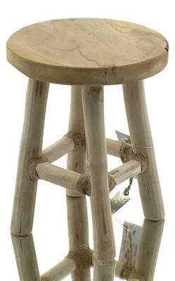 Produktbild von VAN DER LEEDEN Schemel Natur Ø 17 cm - Teakholz massiv