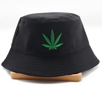 Produktbild von Sonnenhut mit Cannabispflanze - Bucket Hat - Bucket Hat - Cannabispflanze - Schwarz - Uni - CHPN