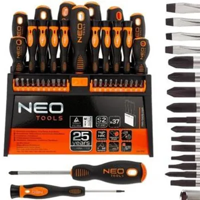 Obrázek produktu pro NEO TOOLS Sada šroubováků a šroubovacích bitů, 37 ks.