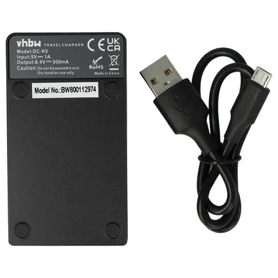 Produktbild von vhbw USB-C Ladegerät kompatibel mit Canon XC10, WFT-E5, WFT-E7, XC15 Kamera - Ladeschale + USB-C Kabel Ladeanzeige
