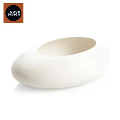 Obrázek produktu pro Tescoma Oválný nízký květináč FANCY HOME Stones, bílá