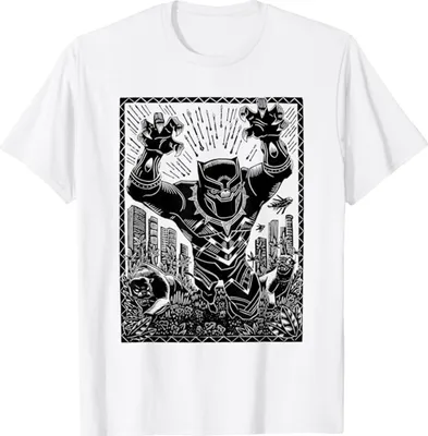 Produktbild von Black Panther - T-Shirt für Herren/Damen Uni HE3069 (M) (Weiß)