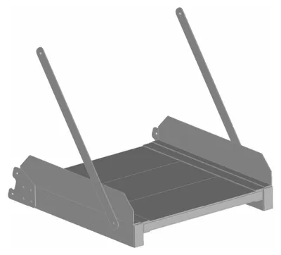 Produktbild von Zarges Optionsmodul Plattform Aluminium, gerieft 600mm