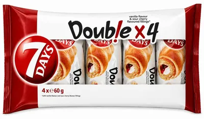 Image de croissant 7Days fourré à la vanille et à la griotte 240g