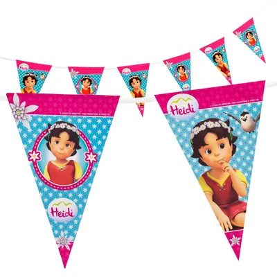 Produktbild von Wimpelkette Papier 10 Wimpel 5m Party Girlande Geburtstagsdeko Mottoparty