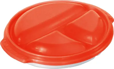 Produktbild von Mikrowellen Teller 0,75 l CLEVER, Farbe:Rot