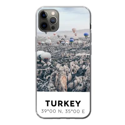 Produktbild von MuchoWow® Handyhülle Schutzhülle Hülle für iPhone 12 Pro Max Türkei - Felsen - Luftballons Silikon Softcase Handy Hülle - Hartschale
