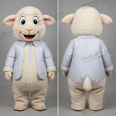Produktbild von Flauschiger MASTICOT Merino-Schaf-Maskottchen