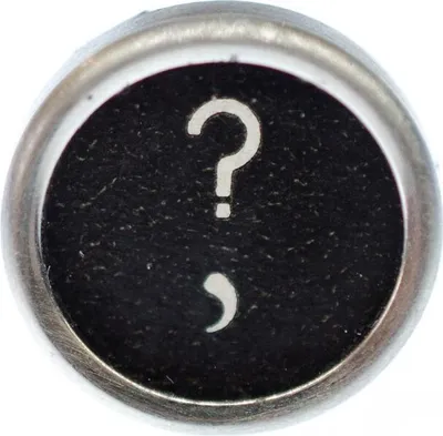 Produktbild von Schreibmaschinentaste Brosche Miniblings Pin Anstecker Fragezeichen schwarz