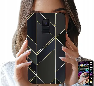 Obrázek produktu pro Pouzdro Pro Samsung A6 2018 - Zlaté Rámečky, Elegantní Design + Sklo