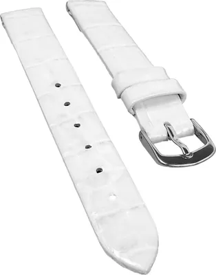 Produktbild von Herzog Louisiana Clip Damen | Uhrenarmband Leder weiss 20470S, Stegbreite:14mm