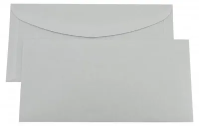 Image de Enveloppe pour courrier, format 114 x 229 mm, papier blanc sans bois, 75 g, avec impression intérieure grise
