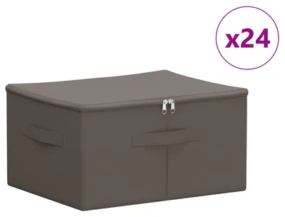 Obrázek produktu pro vidaXL Úložná krabička, 24 ks, šedá, 43 x 34 x 23 cm, netkaná textilie