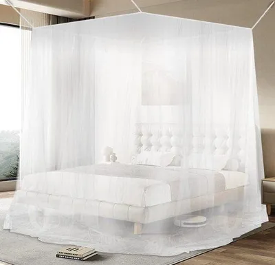 Produktbild von Famanu Mückennetz für Doppelbett, groß, feinmaschig, komfortabel - 200 x 220 x 210 cm