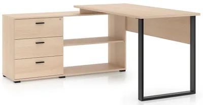 Obrázok produktu pre Selsey Odelis – písací stôl s 3 zásuvkami, vzhľad dubového dreva, 167 cm