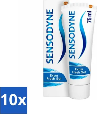 Productafbeelding van Sensodyne Tandpasta Extra Fresh Gel voor gevoelige tanden, 75 ml - Voordeelverpakking - 10 stuks