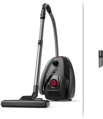 A vacuum cleaner is shown against a white background.