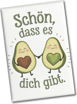 Produktbild von Avocado Herzkerne Souvenir Souvenir Magnet Schön dass es Dich gibt