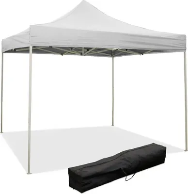 Image de Tonnelle pliante blanche 2x2 recouverte de PVC imperméable