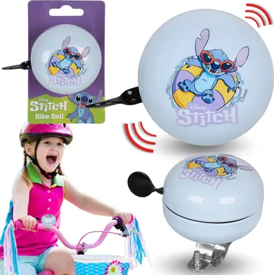Obrázek produktu pro DISNEY Stitch KOVOVÝ zvonek na ŘÍDÍTKA pro děti, pískátko na kolo 6 cm