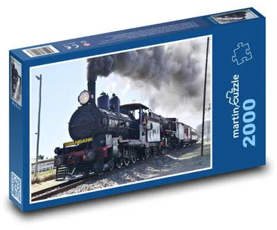 Produktbild von Puzzle 2000 Dampflokomotive auf der Eisenbahn - martinpuzzle