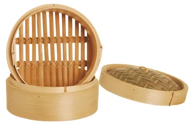 Produktbild von Solidchoice – Bambus-Dämpfkorb mit Deckel, 18 cm