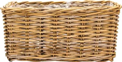 Produktbild von Pflanzkorb Leah Bali Naturfaser 80 x 35 x 35 cm grau braun inkl. Pflanzfolie